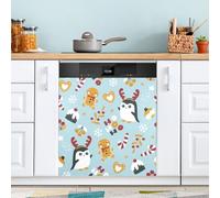 Ttgoth Christmas Penguin Dishwasher Magnet Cover Decorative Magnetic Dish Washer Front Door Cover Panel Decal Trimmable Magnet Sticker for Kitchen Appliance Decor 23 x 26 Inch