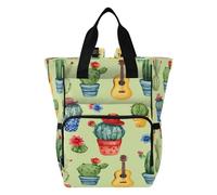 Ttgoth Cute Cacti Diaper Bag Backpack Waterproof Baby Changing Bag with Insulated Bottle Holders Multi-Pocket Travel Nappy Backpack with Stroller Straps for Mum & Dad