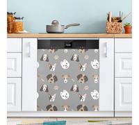 Ttgoth Cute Dogs Dishwasher Magnet Cover Decorative Magnetic Dish Washer Front Door Cover Panel Decal Trimmable Magnet Sticker for Kitchen Appliance Decor 23 x 26 Inch