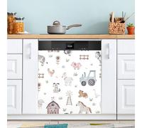 Ttgoth Cute Farm Animals Dishwasher Magnet Cover Decorative Magnetic Dish Washer Front Door Cover Panel Decal Trimmable Magnet Sticker for Kitchen Appliance Decor 23 x 26 Inch