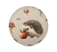 Ttgoth Cute Hedgehog Round Placemats Set of 6 Washable Heat Resistant Table Mats Decorative Table Mats for Dining Table Restaurant Kitchen Home 39x39 cm