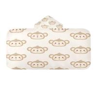 Ttgoth Cute Monkey Hooded Bath Towel for Kids Absorbent Soft Beach Towel with Hood Quick Dry Hoodie Swim Pool Wrap for Indoor Outdoor Travel, 127x60cm