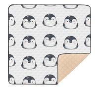 Ttgoth Cute Penguins Baby Play Mat Baby Play Mat for Floor 127x127cm Soft Foldable Crawling Mat Waterproof Non-Slip Floor Mat Kids Playmat for Infants Babies Toddlers