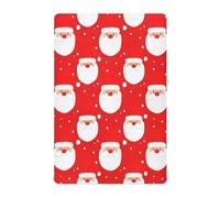 Ttgoth Cute Santa Claus Cot Sheet Boys Girls Soft & Breathable Fitted Crib Sheet for Toddler Bed Mattress & Baby Bedside Crib Mattress, 71x132 cm