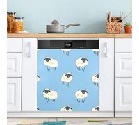 Ttgoth Cute Sheep Dishwasher Magnet Cover Decorative Magnetic Dish Washer Front Door Cover Panel Decal Trimmable Magnet Sticker for Kitchen Appliance Decor 23 x 26 Inch