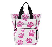 Ttgoth Dog Paws Diaper Bag Backpack Waterproof Baby Changing Bag with Insulated Bottle Holders Multi-Pocket Travel Nappy Backpack with Stroller Straps for Mum & Dad