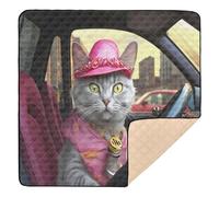 Ttgoth Driver Cat Baby Play Mat for Floor 127x127cm Soft Foldable Crawling Mat Waterproof Non-Slip Floor Mat Kids Playmat for Infants Babies Toddlers