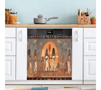 Ttgoth Egyptian Gods Pharaohs Dishwasher Magnet Cover Decorative Magnetic Dish Washer Front Door Cover Panel Decal Trimmable Magnet Sticker for Kitchen Appliance Decor 23 x 26 Inch