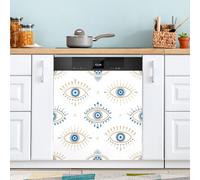 Ttgoth Evil Eye Dishwasher Magnet Cover Decorative Magnetic Dish Washer Front Door Cover Panel Decal Trimmable Magnet Sticker for Kitchen Appliance Decor 23 x 26 Inch