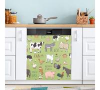 Ttgoth Farm Animals Dishwasher Magnet Cover Decorative Magnetic Dish Washer Front Door Cover Panel Decal Trimmable Magnet Sticker for Kitchen Appliance Decor 23 x 26 Inch