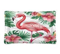 Ttgoth Flamingo Dog Bed Mat Crate Pad Soft Washable Kennel Pad Pet Sleeping Mat with Anti-Slip Bottom for Large Medium Small Dogs, 60.9x91.4 cm