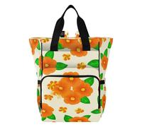 Ttgoth Flowers Diaper Bag Backpack Waterproof Baby Changing Bag with Insulated Bottle Holders Multi-Pocket Travel Nappy Backpack with Stroller Straps for Mum & Dad