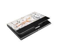 Ttgoth Fox in The Woods Business Card Holder for Men Women PU Leather & Stainless Steel Name Card Case Pocket Wallet ID Case for Travel and Work