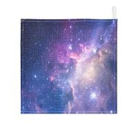 Ttgoth Galaxy Baby Muslin Washcloths, 3 Pack 4-Layer Cotton Face Towels with Hanging Loop, Soft Absorbent Wash Cloths for Newborns, 30 x 30 cm