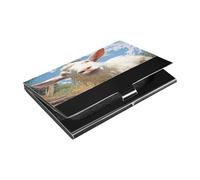 Ttgoth Goat Business Card Holder for Men Women PU Leather & Stainless Steel Name Card Case Pocket Wallet ID Case for Travel and Work