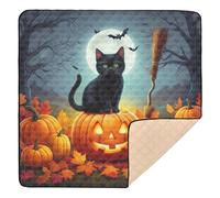 Ttgoth Halloween Baby Play Mat for Floor 127x127cm Soft Foldable Crawling Mat Waterproof Non-Slip Floor Mat Kids Playmat for Infants Babies Toddlers