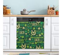 Ttgoth Happy St Patricks Day Dishwasher Magnet Cover Decorative Magnetic Dish Washer Front Door Cover Panel Decal Trimmable Magnet Sticker for Kitchen Appliance Decor 58.42x66.04 cm