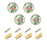 Ttgoth Hummingbird Cabinet Knobs 32 mm Round Drawer Knobs 4 PCS Kitchen Cupboard Door Pull Handles Decorative Furniture Hardware