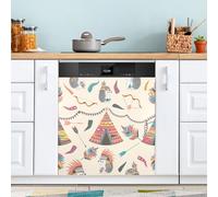 Ttgoth Indian Hedgehog Dishwasher Magnet Cover Decorative Magnetic Dish Washer Front Door Cover Panel Decal Trimmable Magnet Sticker for Kitchen Appliance Decor 23 x 26 Inch