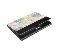 Ttgoth Lemons Sicily Business Card Holder for Men Women PU Leather & Stainless Steel Name Card Case Pocket Wallet ID Case for Travel and Work
