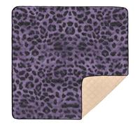 Ttgoth Leopard Pattern Baby Play Mat for Floor 127x127cm Soft Foldable Crawling Mat Waterproof Non-Slip Floor Mat Kids Playmat for Infants Babies Toddlers