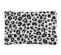 Ttgoth Leopard Print Dog Bed Mat Crate Pad Soft Washable Kennel Pad Pet Sleeping Mat with Anti-Slip Bottom for Large Medium Small Dogs, 45.7x60.9 cm