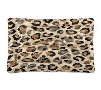 Ttgoth Leopard Print Dog Bed Mat Crate Pad Soft Washable Kennel Pad Pet Sleeping Mat with Anti-Slip Bottom for Large Medium Small Dogs, 45.7x60.9 cm