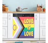 Ttgoth Love Is Love Dishwasher Magnet Cover Decorative Magnetic Dish Washer Front Door Cover Panel Decal Trimmable Magnet Sticker for Kitchen Appliance Decor 23 x 26 Inch