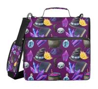 Ttgoth Magical Cauldrons 3 Ring Zipper Binder 1.5 Inch Capacity Binder Organiser 500 Sheet with Shoulder Strap & Handle Multi-Pocket Expanding File Folder for School Office