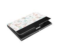 Ttgoth Mermaids Business Card Holder for Men Women PU Leather & Stainless Steel Name Card Case Pocket Wallet ID Case for Travel and Work