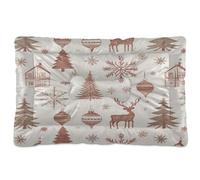 Ttgoth Merry Christmas Dog Bed Mat Crate Pad Soft Washable Kennel Pad Pet Sleeping Mat with Anti-Slip Bottom for Large Medium Small Dogs, 60.9x91.4 cm