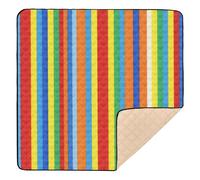 Ttgoth Mexican Stripes Colorful Baby Play Mat for Floor 127x127cm Soft Foldable Crawling Mat Waterproof Non-Slip Floor Mat Kids Playmat for Infants Babies Toddlers
