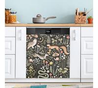 Ttgoth Mushroom Animals Dishwasher Magnet Cover Decorative Magnetic Dish Washer Front Door Cover Panel Decal Trimmable Magnet Sticker for Kitchen Appliance Decor 23 x 26 Inch