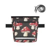 Ttgoth Mushroom Dog Treat Pouch for Training, Hands-Free Treat Bag with Magnetic Closure, Adjustable Waist Belt & Reflective Strip, Waterproof Puppy Snack Reward Bag for Pet Walking