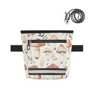 Ttgoth Mushroom Dog Treat Pouch for Training, Hands-Free Treat Bag with Magnetic Closure, Adjustable Waist Belt & Reflective Strip, Waterproof Puppy Snack Reward Bag for Pet Walking