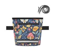 Ttgoth Mushroom Dog Treat Pouch for Training, Hands-Free Treat Bag with Magnetic Closure, Adjustable Waist Belt & Reflective Strip, Waterproof Puppy Snack Reward Bag for Pet Walking