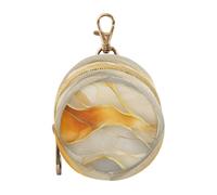 Ttgoth Pacifier Holder for Diaper Bag & Stroller Abstract Marble Background Portable Pacifier Case with Clip & Zipper Travel Binky Holder Pouch Baby Essentials for Boys & Girls