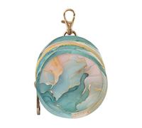 Ttgoth Pacifier Holder for Diaper Bag & Stroller Abstract Marble Background Portable Pacifier Case with Clip & Zipper Travel Binky Holder Pouch Baby Essentials for Boys & Girls