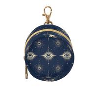 Ttgoth Pacifier Holder for Diaper Bag & Stroller Blue and Back Evil Eye Portable Pacifier Case with Clip & Zipper Travel Binky Holder Pouch Baby Essentials for Boys & Girls