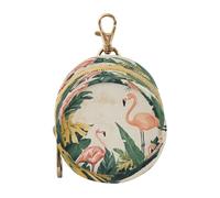 Ttgoth Pacifier Holder for Diaper Bag & Stroller Jungle Flamingo Portable Pacifier Case with Clip & Zipper Travel Binky Holder Pouch Baby Essentials for Boys & Girls