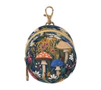 Ttgoth Pacifier Holder for Diaper Bag & Stroller Mushrooms Portable Pacifier Case with Clip & Zipper Travel Binky Holder Pouch Baby Essentials for Boys & Girls