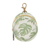 Ttgoth Pacifier Holder for Diaper Bag & Stroller Tropical Leaves Portable Pacifier Case with Clip & Zipper Travel Binky Holder Pouch Baby Essentials for Boys & Girls