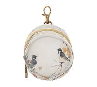 Ttgoth Pacifier Holder for Diaper Bag & Stroller Watercolor Birds Portable Pacifier Case with Clip & Zipper Travel Binky Holder Pouch Baby Essentials for Boys & Girls