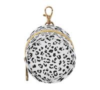 Ttgoth Pacifier Holder for Diaper Bag & Stroller White Leopard Print Portable Pacifier Case with Clip & Zipper Travel Binky Holder Pouch Baby Essentials for Boys & Girls