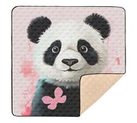 Ttgoth Panda Baby Play Mat for Floor 127x127cm Soft Foldable Crawling Mat Waterproof Non-Slip Floor Mat Kids Playmat for Infants Babies Toddlers