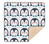 Ttgoth Penguin Baby Play Mat Baby Play Mat for Floor 127x127cm Soft Foldable Crawling Mat Waterproof Non-Slip Floor Mat Kids Playmat for Infants Babies Toddlers