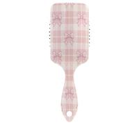 Ttgoth Plaid Bow Hair Brush for Women & Men Anti Static Air Cushion Comb Paddle Detangler Hairbrush Detangling Brush for Curly, Straight, Wet or Dry Hair