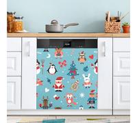 Ttgoth Santa Claus Animals Dishwasher Magnet Cover Decorative Magnetic Dish Washer Front Door Cover Panel Decal Trimmable Magnet Sticker for Kitchen Appliance Decor 23 x 26 Inch