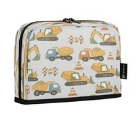 Ttgoth Standing Pencil Case Construction Vehicles Large Capacity Pencil Pouch Foldable Pen Bag Portable Stationery Storage Organizer for Desk School Office Supplies, 21 x 5 x 15 cm