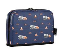 Ttgoth Standing Pencil Case Construction Vehicles Large Capacity Pencil Pouch Foldable Pen Bag Portable Stationery Storage Organizer for Desk School Office Supplies, 21 x 5 x 15 cm